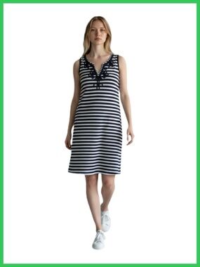 Charter Club Striped Sleeveless Shift Dress